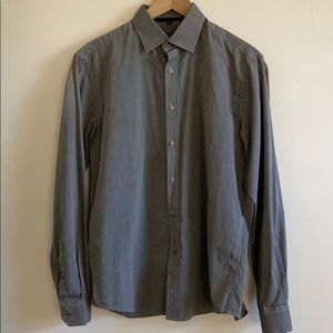 Emile Lafaurie Gray Button Up Dress shirt sz Med
